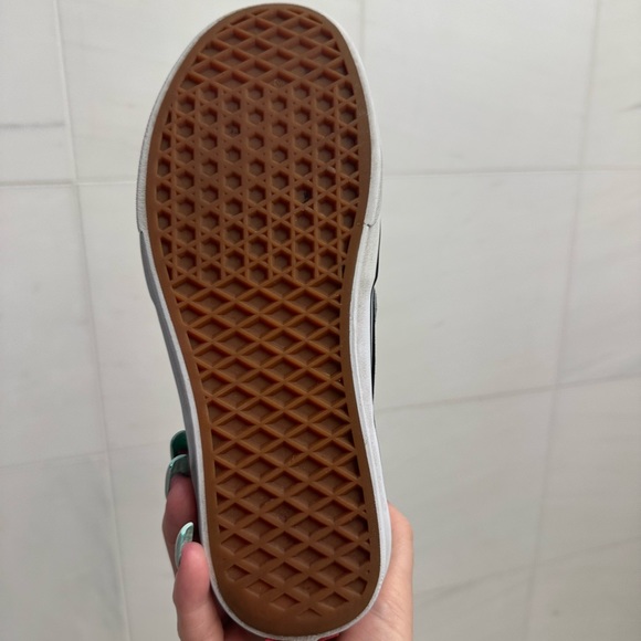 High top sneakers. Vans. Size 8. Fits like 7.5. Washed. Great condition. Firm. - Picture 3 of 9